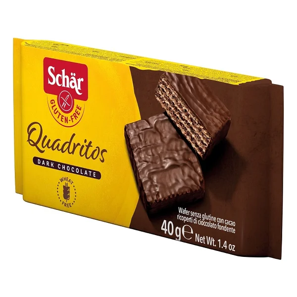 Schar Quadritos Glutensiz Çikolata Kaplamalı Gofret 40 gr (10 ADET) - Görsel 3