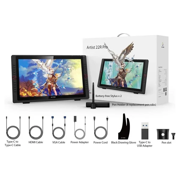 Xp-Pen 22R Pro Çizim Monitörü 21,5 Inç Kalem Ekran Grafik Monitörü IPS Monitörü - Görsel 5