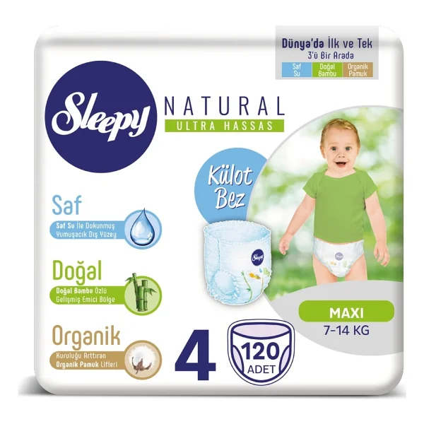 Sleepy Natural 4 Numara Maxi 120'li Külot Bez - Görsel 6
