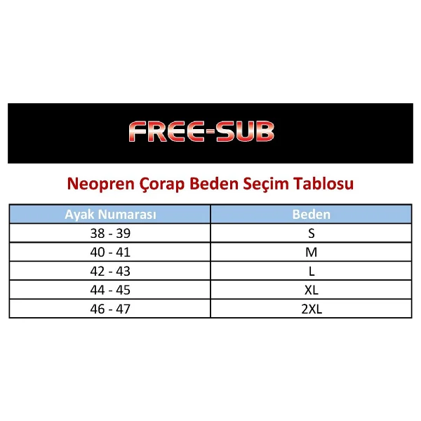 Free-Sub 7mm Opencell Siyah Kaymaz Tabanlı Dalış Çorabı - Görsel 4