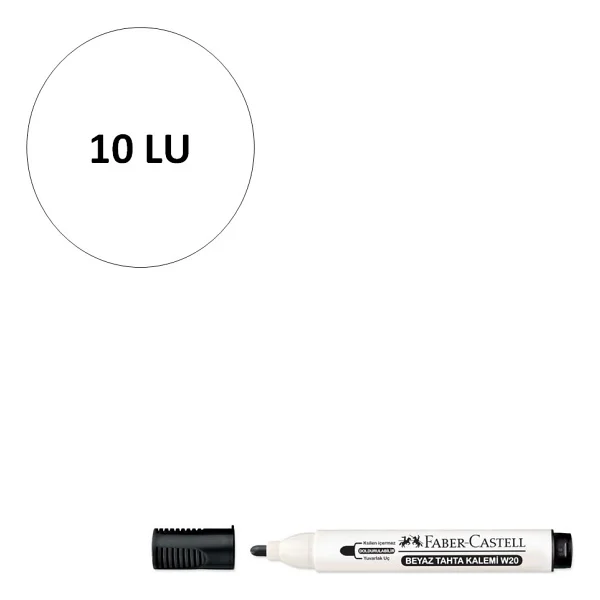 Faber-Castell W20 10'lu Tahta Kalemi Siyah - Görsel 2