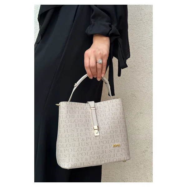 Just Polo Kilit Detaylı Siyah Kadın Cüzdan Ve Omuz Çanta Kombini Pbu4002-1004 - Görsel 4