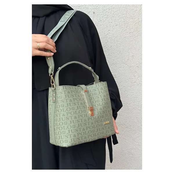 Just Polo Kilit Detaylı Siyah Kadın Cüzdan Ve Omuz Çanta Kombini Pbu4002-1004 - Görsel 2