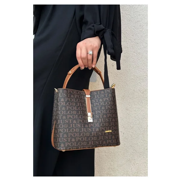 Just Polo Kilit Detaylı Siyah Kadın Cüzdan Ve Omuz Çanta Kombini Pbu4002-1004 - Görsel 7