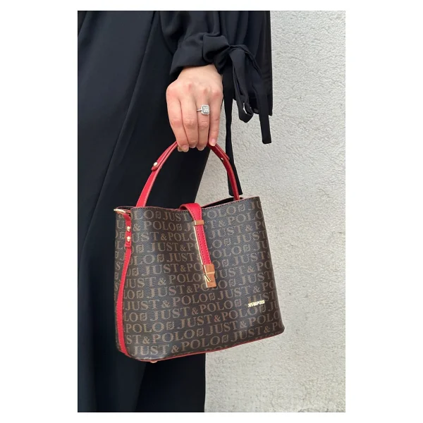 Just Polo Kilit Detaylı Siyah Kadın Cüzdan Ve Omuz Çanta Kombini Pbu4002-1004 - Görsel 5
