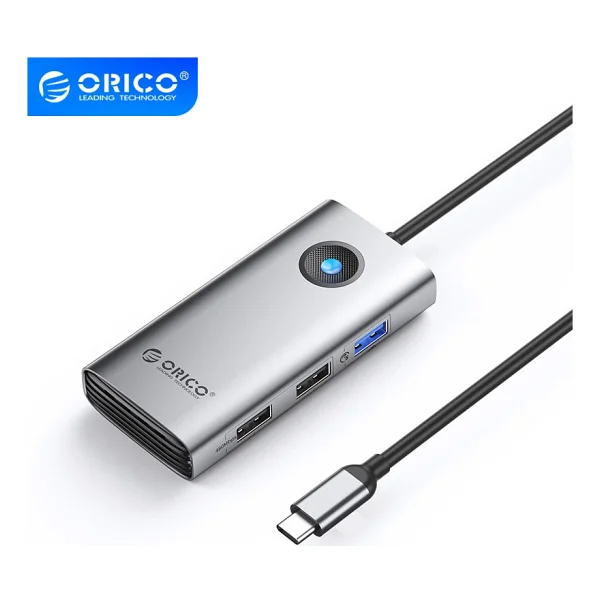 Orico Type-C To Usb3.0 Usb2.0 Pd 60W HDMI 5in1 Çoklayıcı Hub, Gri, PW11-5P-SV - Görsel 6