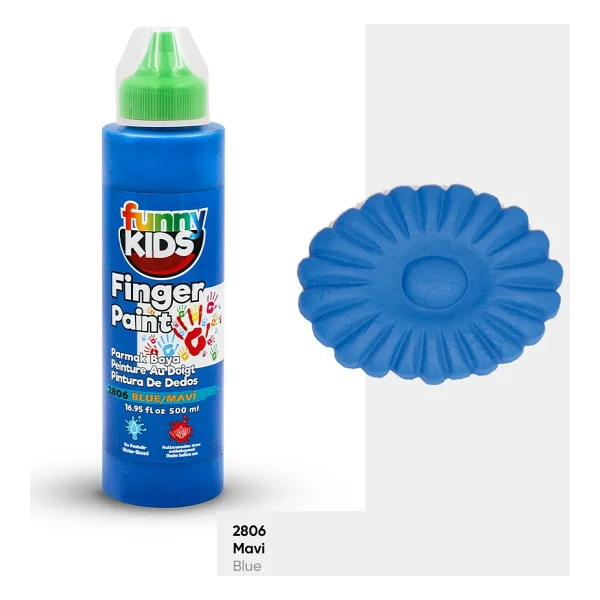Funny Kids 500 ml Parmak Boyası Mavi - Görsel 2