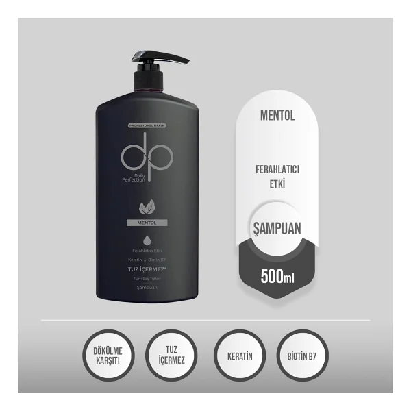 DP Daily Perfection Mentol Tuzsuz Şampuan 500 ml - Görsel 7