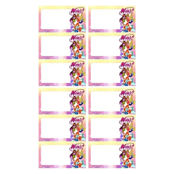 EyER Shoping Winx Club Kitap Defter Okul Etiketi 270 Adet Kesimli - Görsel 2