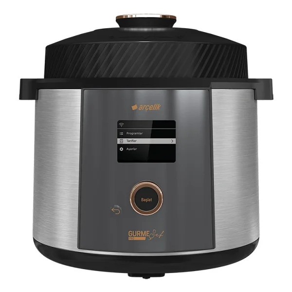Arçelik LCD Ekranlı Zamanlayıcı/düdüklü/sıcak Tutma Özellikli 5.5 Lt 1100 W 13 Programlı Çok Amaçlı Pişirici, Inox - Siyah - Görsel 5