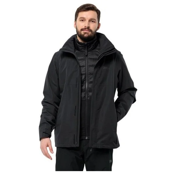Jack Wolfskin Luntal 3IN1 1116251 Kapüşonlu Erkek Su Geçirmez Mont - Görsel 3