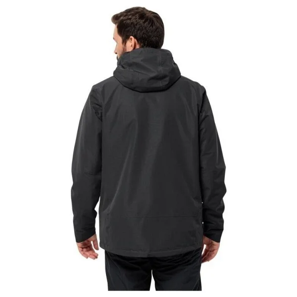 Jack Wolfskin Luntal 3IN1 1116251 Kapüşonlu Erkek Su Geçirmez Mont - Görsel 4