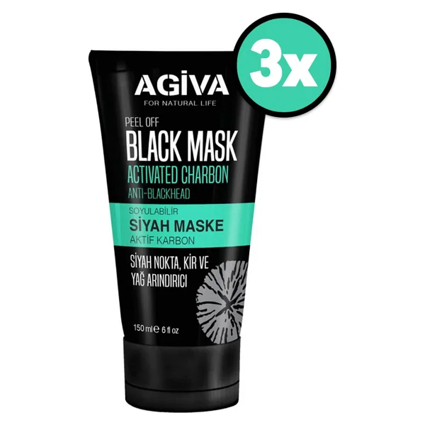 Agiva Siyah Aktif Karbon Soyulabilir Makse 150 ml - Görsel 4