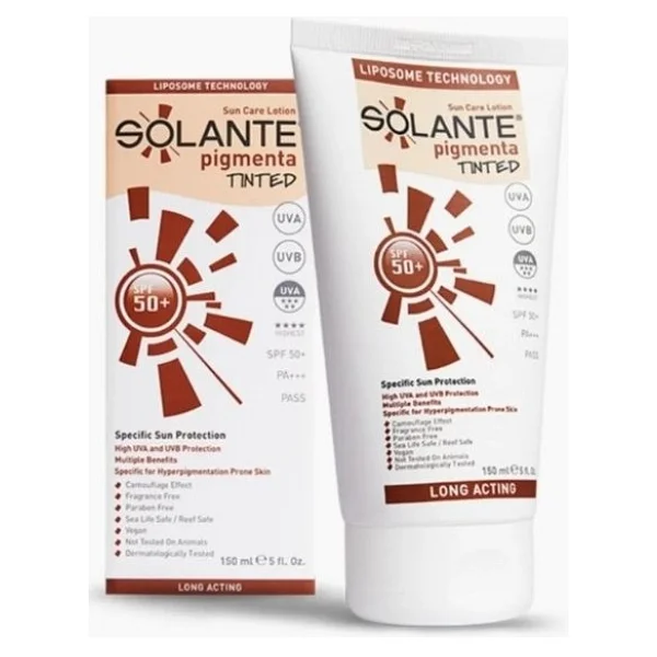 Solante Pigmenta Lekeli Ciltler için Renkli 150 ml 50 Faktör Güneş Losyonu - Görsel 5