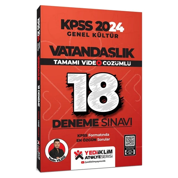 Yediiklim Yayınları KPSS 2024 Genel Kültür Vatandaşlık 18 Deneme Sınavı - Görsel 2