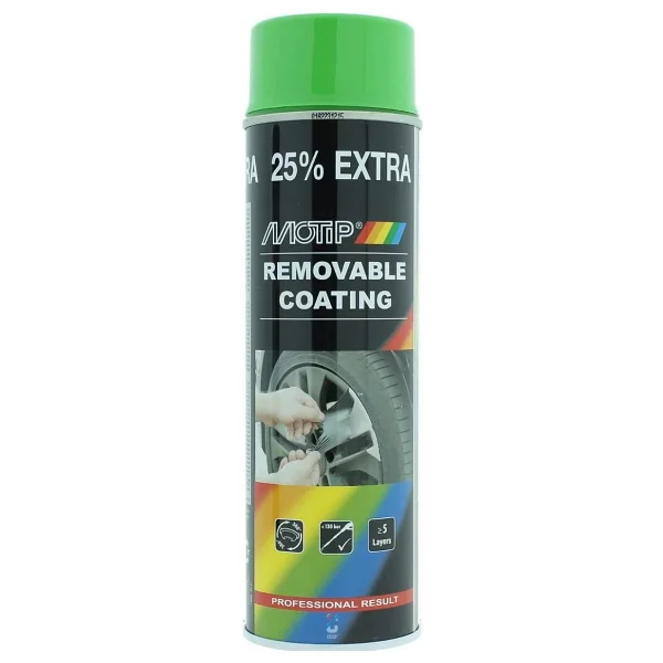 Motip Soyulabilir Sıvı Kauçuk Plastidip Plastik Sprey Boya Yeşil 500 ml - 04305 - Görsel 2