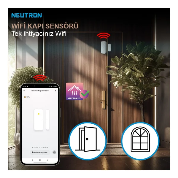 NEUTRON Wifi Kapı/Pencere Sensörü - Görsel 4