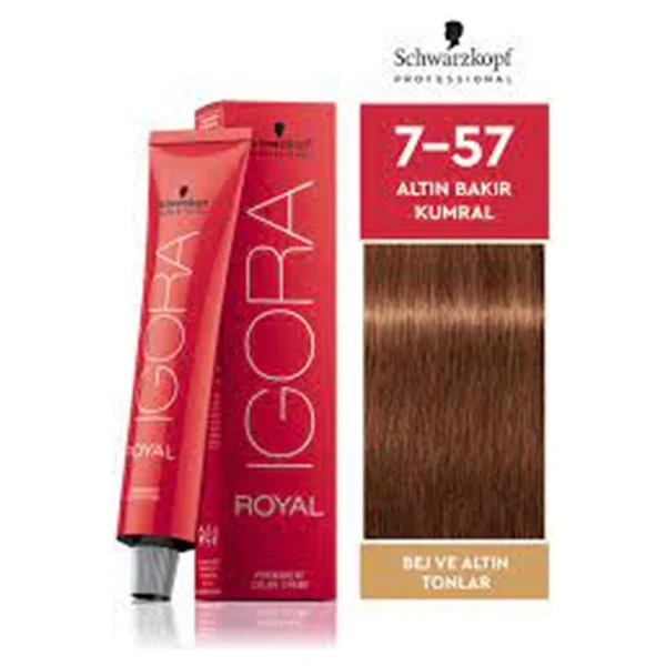Igora Royal 7.57 Altın Bakır Kumral Saç Boyası - Görsel 3