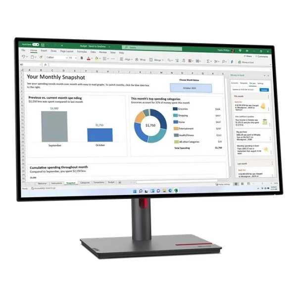 Lenovo ThinkVision P27H-30 27" 4 ms 2K IPS 60 Hz Monitör - Görsel 4