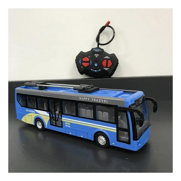 Asya Oyuncak Kumandalı Şarjlı Şehir Otobüsü JC-042A 043A 044A 045A, Uzaktan Kumandalı Otobüs - Yeşil - Görsel 3