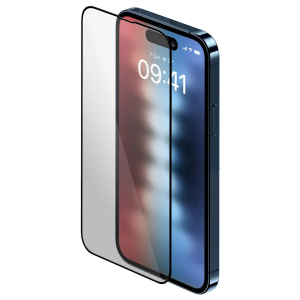 Buff iPhone 15 5D Glass Ekran Koruyucu Şeffaf - Görsel 2