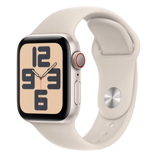 Apple Watch SE 2 2023 GPS + Cellular 40mm Yıldız Işığı Alüminyum Kasa ve Yıldız Işığı Spor Loop Kordon Akıllı Saat - Görsel 4