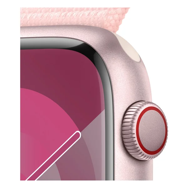 Apple Watch Series 9 GPS + Cellular 45mm Pembe Alüminyum Kasa ve Uçuk Pembe Spor Loop Kordon Akıllı Saat - Görsel 3