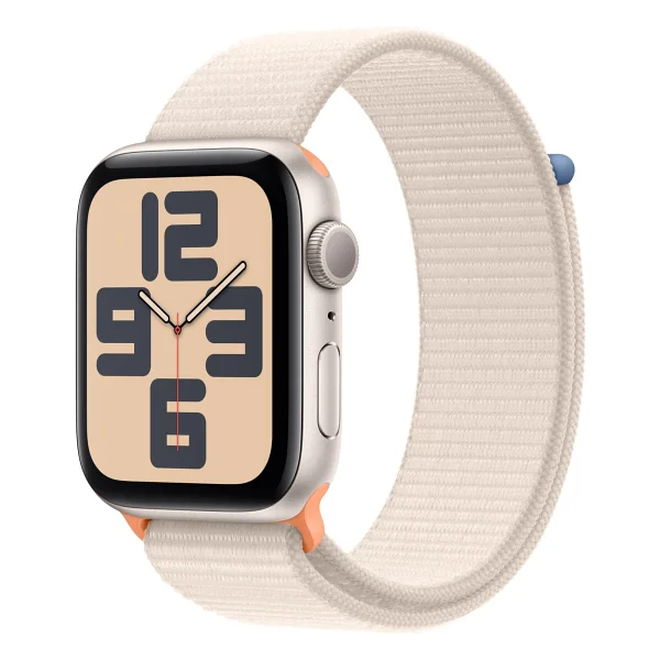 Apple Watch SE 2 2023 GPS 44mm Yıldız Işığı Alüminyum Kasa ve Yıldız Işığı Spor Loop Kordon Akıllı Saat - Görsel 5
