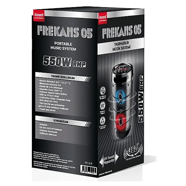 Bood Frekans 05 550 W Bluetooth Hoparlör - Görsel 3