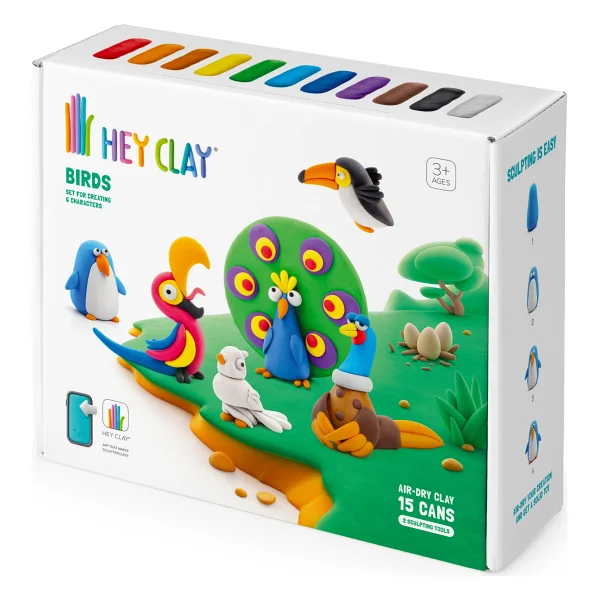 Hey Clay Kuşlar 15'li Kutu Hava ile Kuruyan Kil - Görsel 6