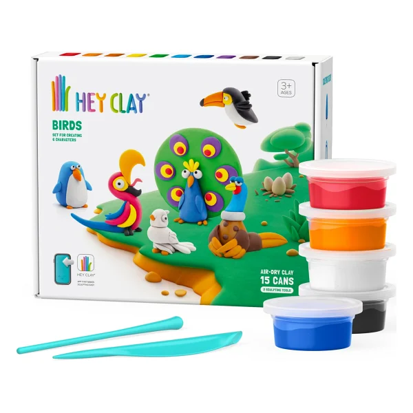 Hey Clay Kuşlar 15'li Kutu Hava ile Kuruyan Kil - Görsel 2