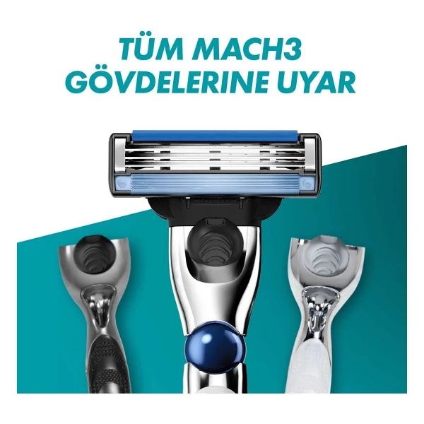 Gillette Mach3 Turbo 8'li Yedek Tıraş Bıçağı - Görsel 7