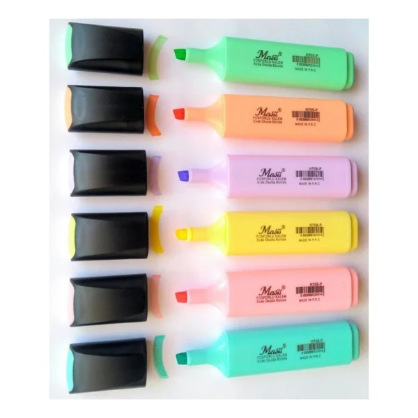 Masis Pastel 6 Renk Fosforlu Kalem - Görsel 4