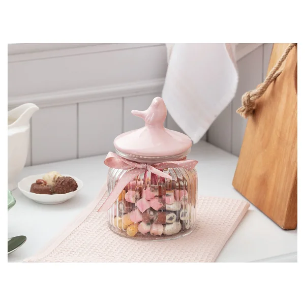 Madame Coco Kuşlu 650 ml Silindir Kavanoz - Görsel 2