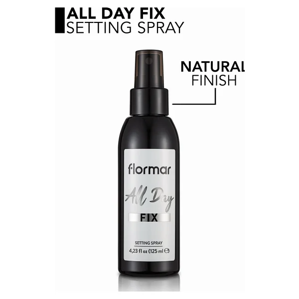 Flormar All Day Fix Yarı Mat Bitişli 125 ml Makyaj Sabitleyici Sprey - Görsel 2