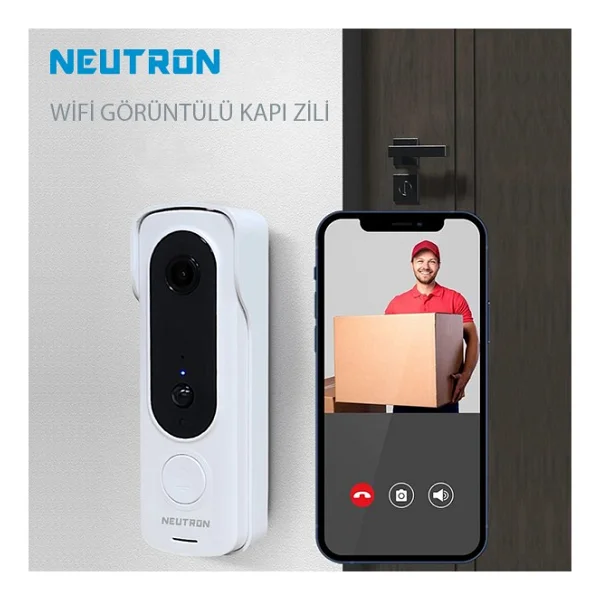 Neutron NTL-SB-02MP Wi-Fi Görüntülü Kapı Zili - Görsel 3