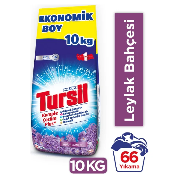 Tursil Matik Leylak Bahçesi Beyazlar ve Renkliler için 10 kg Toz Deterjan - Görsel 8
