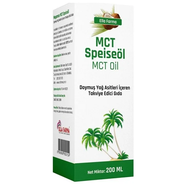 Mct Speiseöl Mct Oil 200 ml Cam Şişe - Görsel 3