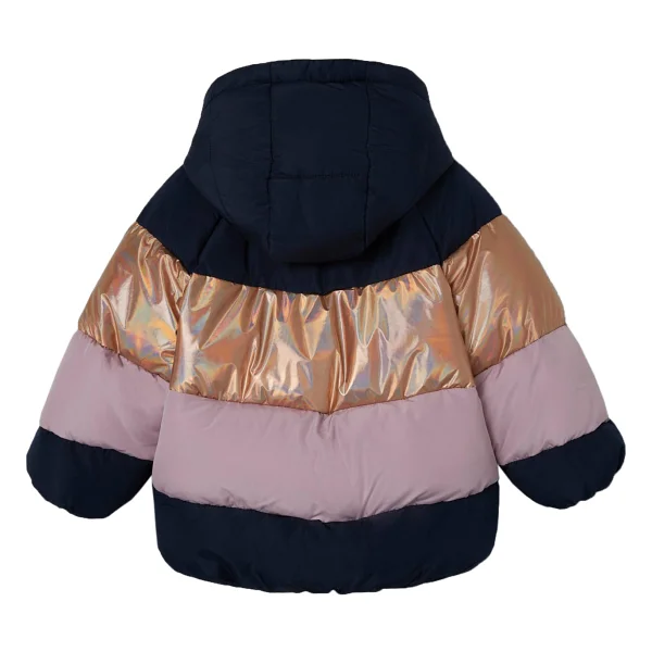 Name İt NI13218549 Name İt Nmfmılle Puffer Jacket Block Foıl çocuk Mont - 2 Yaş - Lacivert - Pembe - Görsel 2