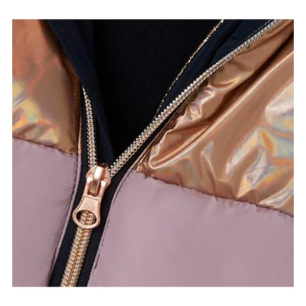 Name İt NI13218549 Name İt Nmfmılle Puffer Jacket Block Foıl çocuk Mont - 2 Yaş - Lacivert - Pembe - Görsel 3