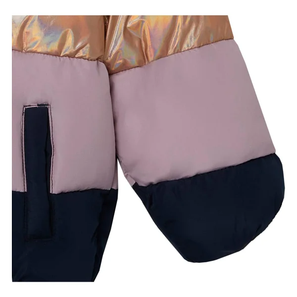 Name İt NI13218549 Name İt Nmfmılle Puffer Jacket Block Foıl çocuk Mont - 2 Yaş - Lacivert - Pembe - Görsel 4