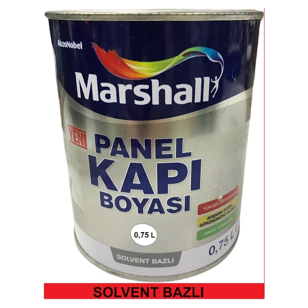 Marshall Solvent (Tiner) Bazlı Sentetik Amerikan Panel Kapı Boyası 0,75 Lt - 0.75 - Damla Sakızı - Görsel 8