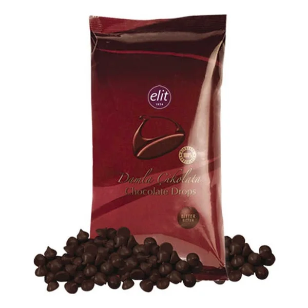 Bitter Damla Çikolata 1kg Glutensiz - 1 kg - Görsel 3