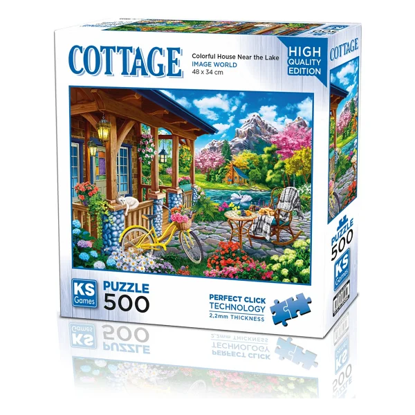 KS Games Colorful House Near The Lake 500 Parça Puzzle 20053 - Görsel 6