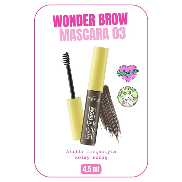Callista Wonder Brow 03 Koyu Kahverengi Kaş Farı - Görsel 2