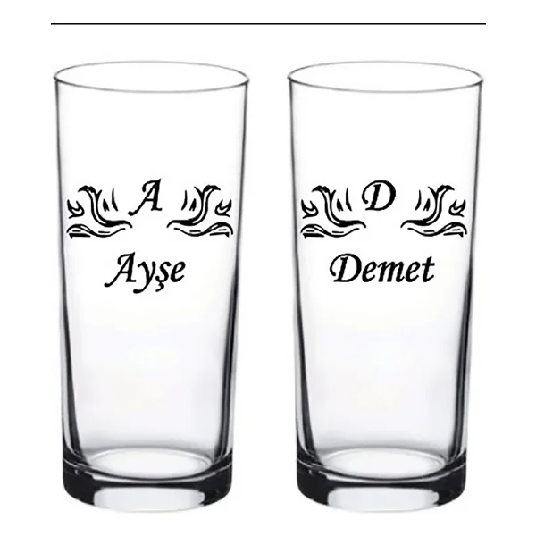 Black Bonds Isme Özel Baskılı Rakı Bardağı 2 Li - Görsel 2