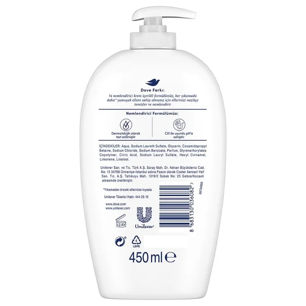 Dove Caring Sıvı Sabun 450 ml 3'lü - Görsel 5