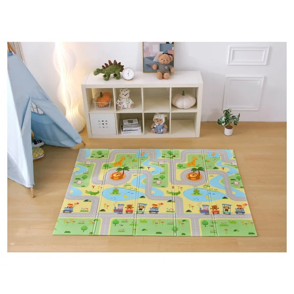 Mooie Baby's Funny Zoo Katlanabilir Çift Taraflı Oyun Matı Oyun Halısı 150 x 180 x 1 cm - Antrasit - 150 x 180 cm - Görsel 7