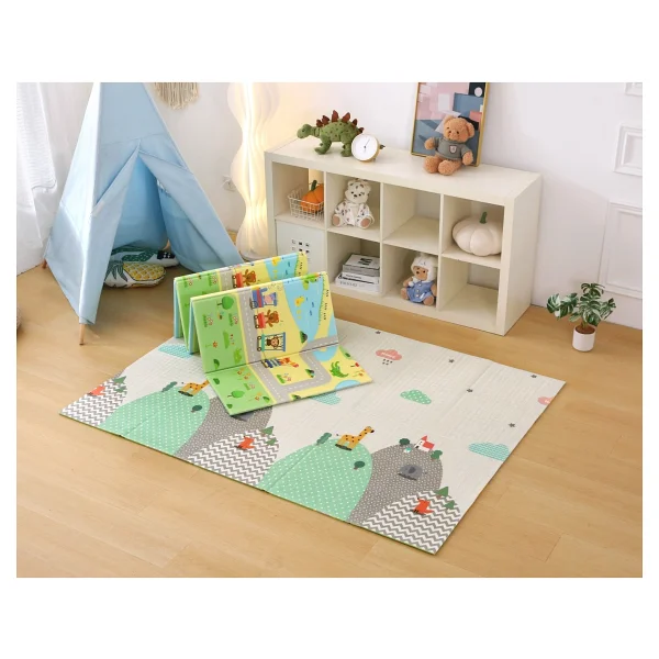 Mooie Baby's Funny Zoo Katlanabilir Çift Taraflı Oyun Matı Oyun Halısı 150 x 180 x 1 cm - Antrasit - 150 x 180 cm - Görsel 3