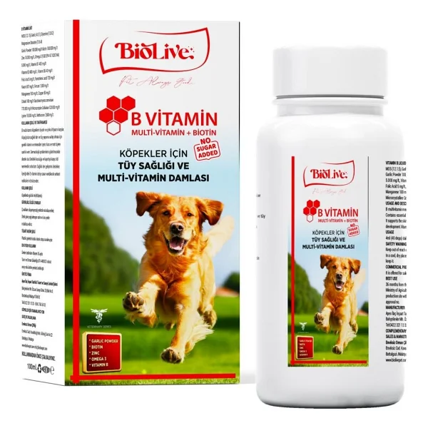 Biolive 100 gr Köpek Multivitamin ve Tüy Sağlığı Damlası - Görsel 2